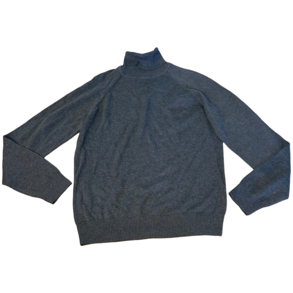 Jeanne Pierre Large Gray Long Sleeve Turtleneck Pullover Knit Sweater